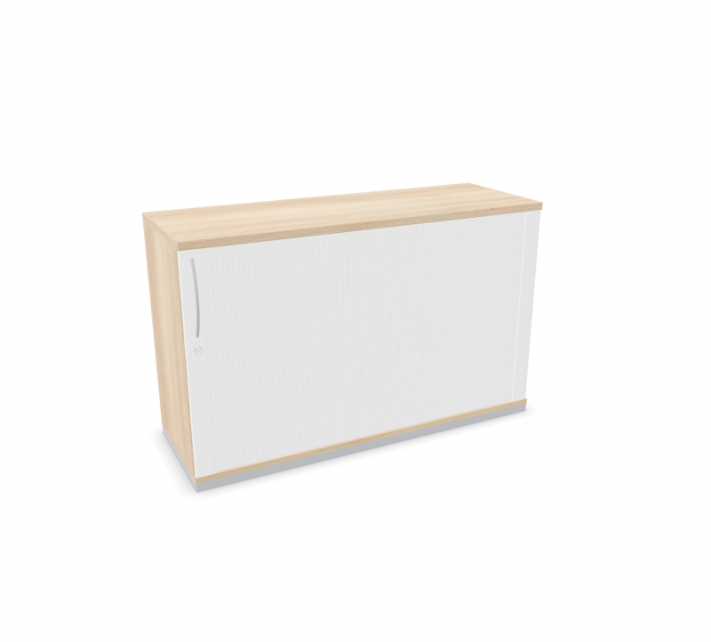 Acta Querrollladenschrank von König+Neurath, Büroschrank mit Rolladen, Holzoptik, für Büro und Arbeitszimmer.